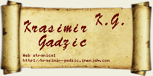Krasimir Gadžić vizit kartica